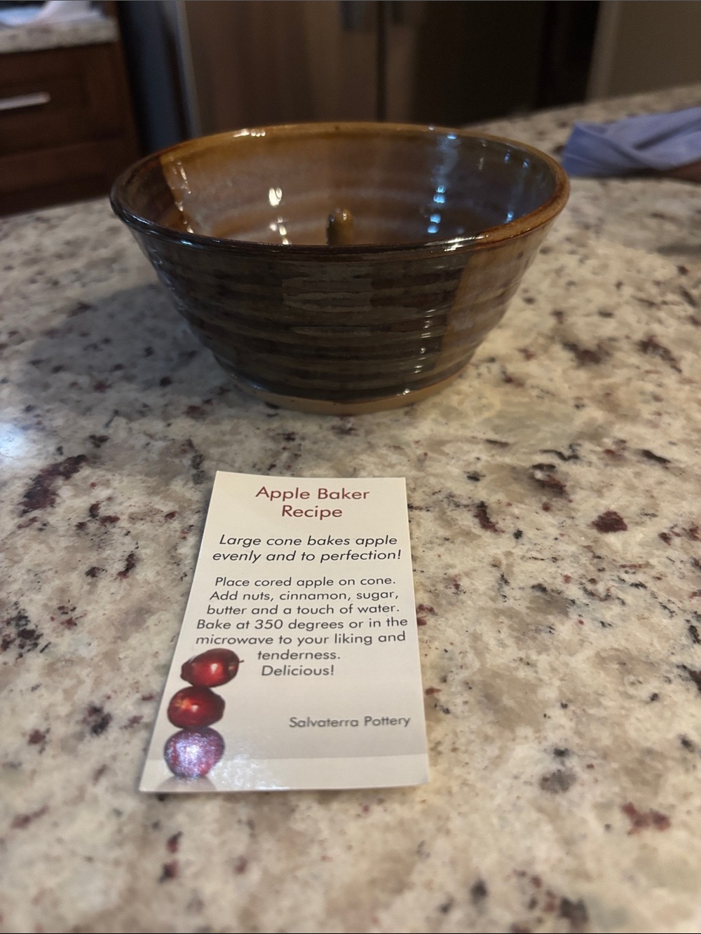 Glazed Pottery Apple Baking Dish